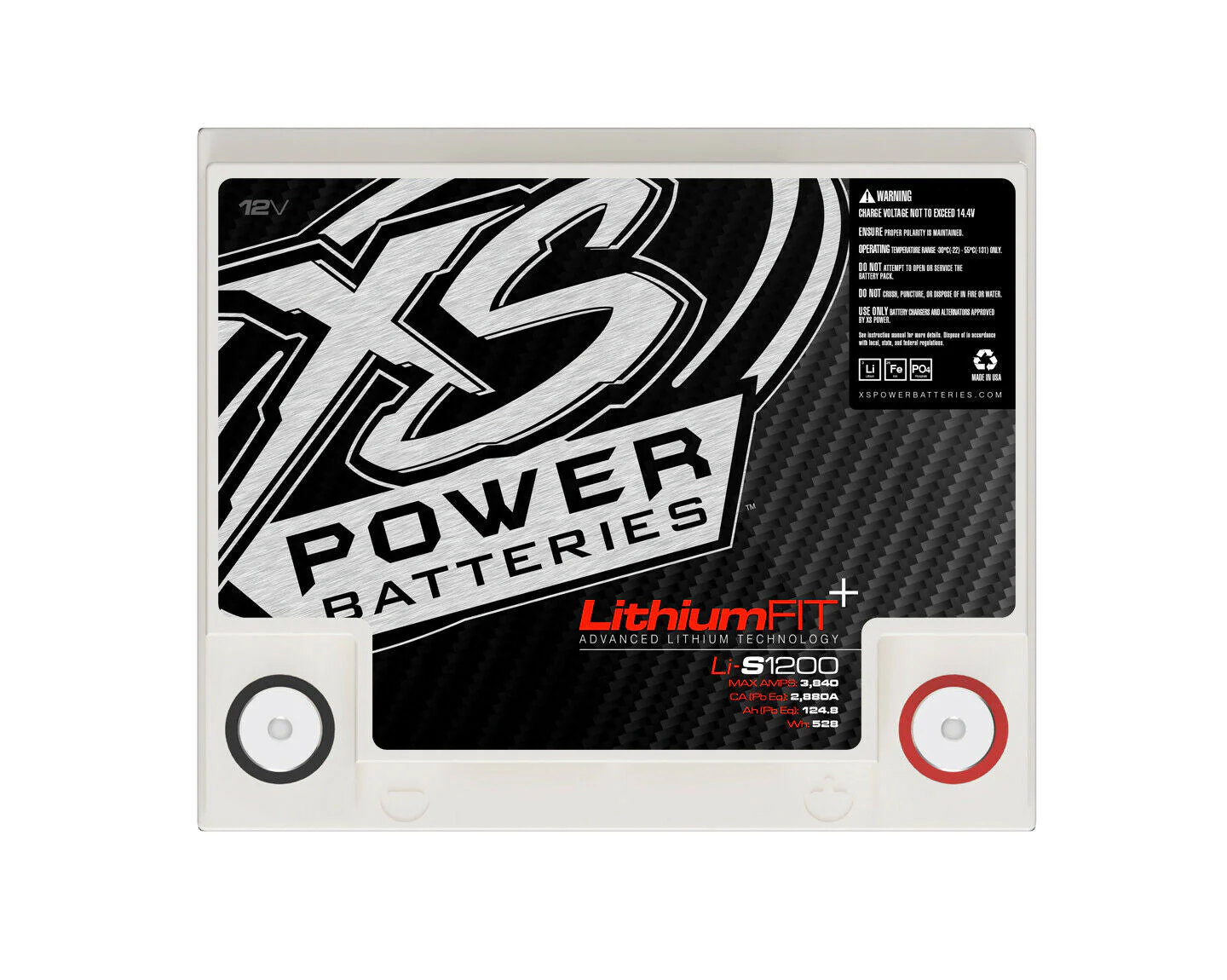 XS Power LI-S1200 12V 36.4 Amp Hours 7000 Watts Lithium Racing Battery - Image 2